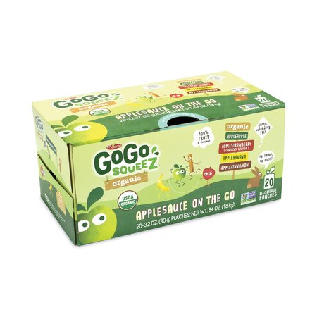 Gogo Squeez Fruit On The Go, Variety Applesauce, 3.2 oz Pouch, 20PK 212